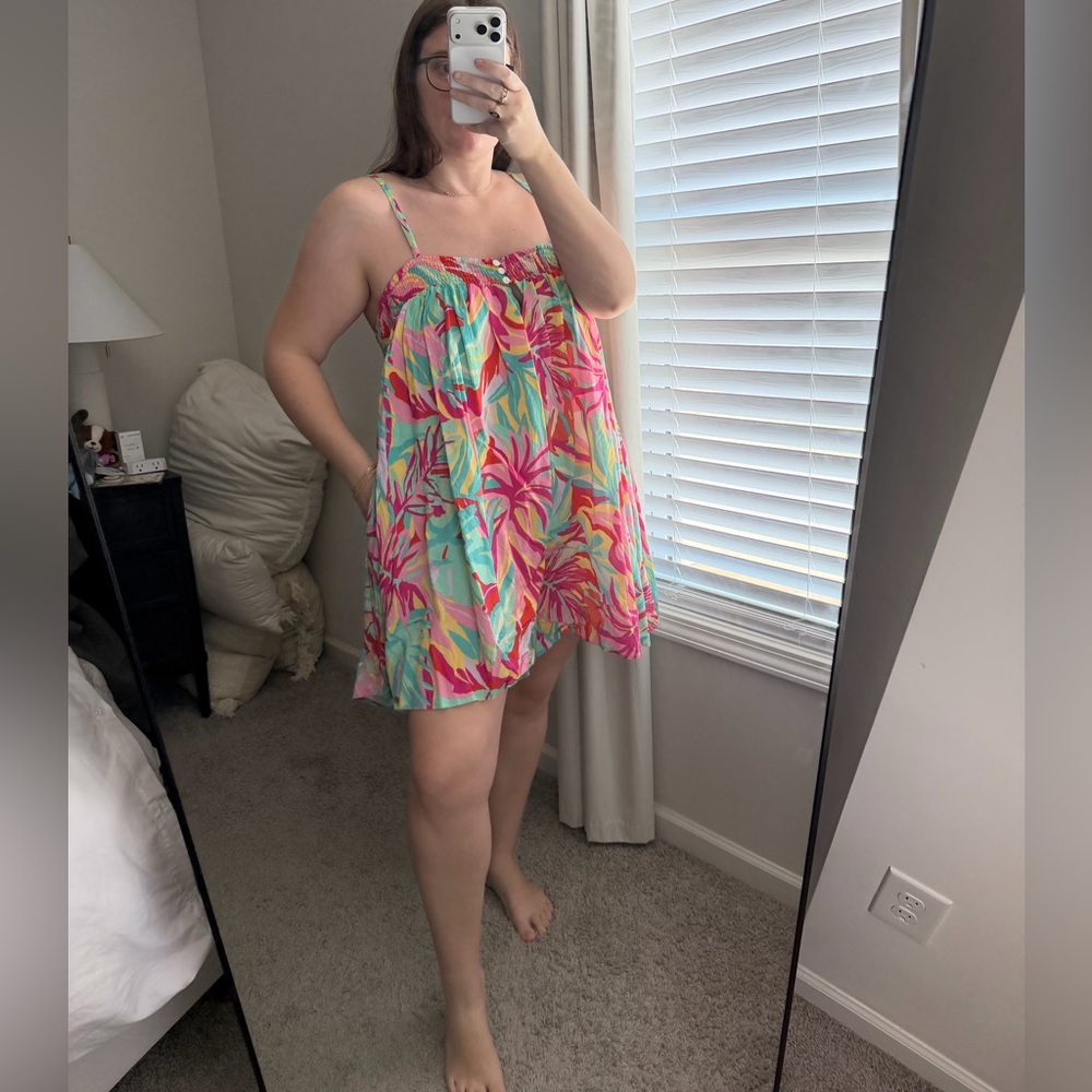 Tropical Print Romper Flowy and Oversized